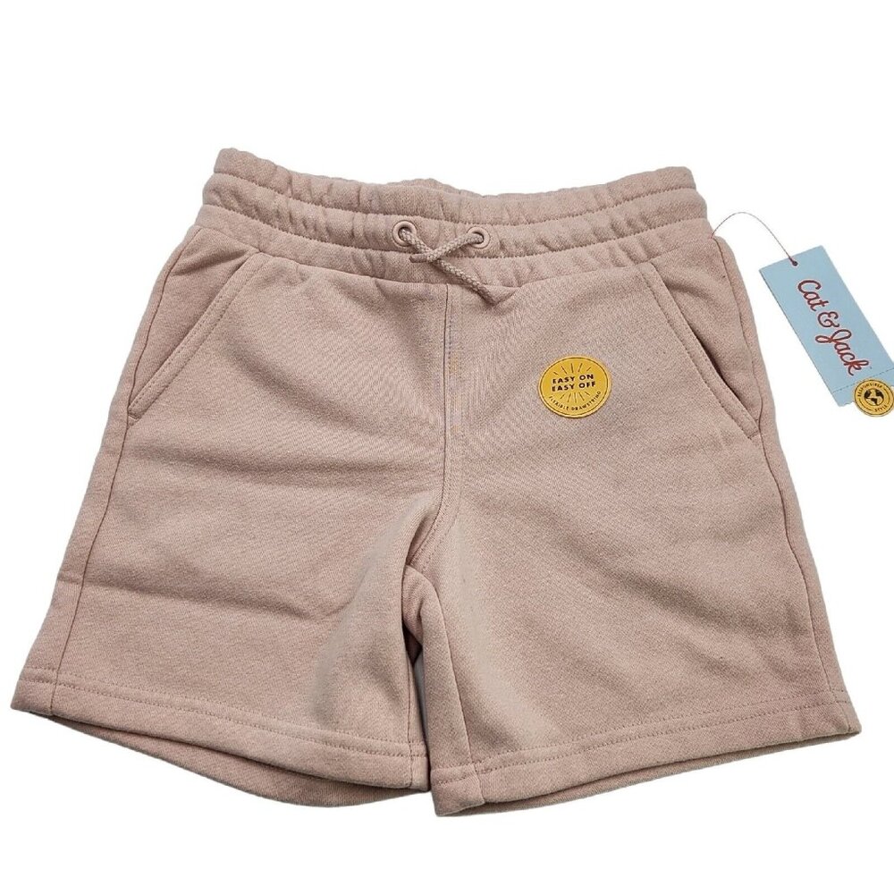 Cat &‎ Jack Shorts Girls XS 4/5 Blush Knit Pull On Flexible Drawstring Stretch
